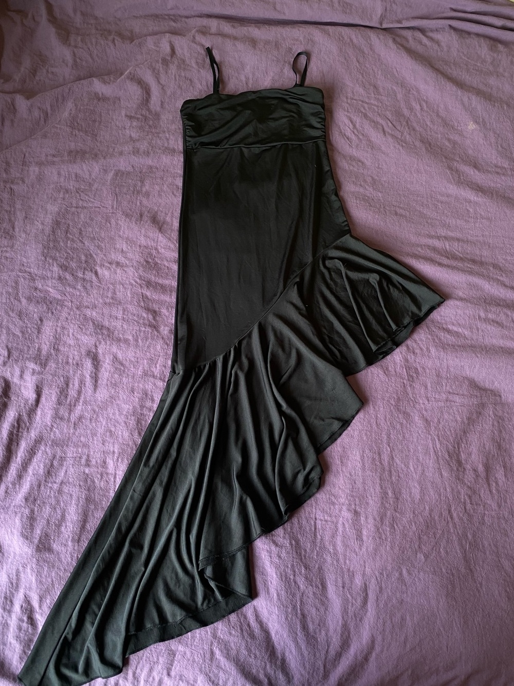 Urban Heritage Black Dress with Branded Neckline